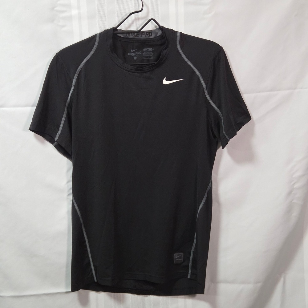 Nike Shirt Mens S Black Nike Pro Dri-FIT Fitted Short Sleeve Training 703104-010